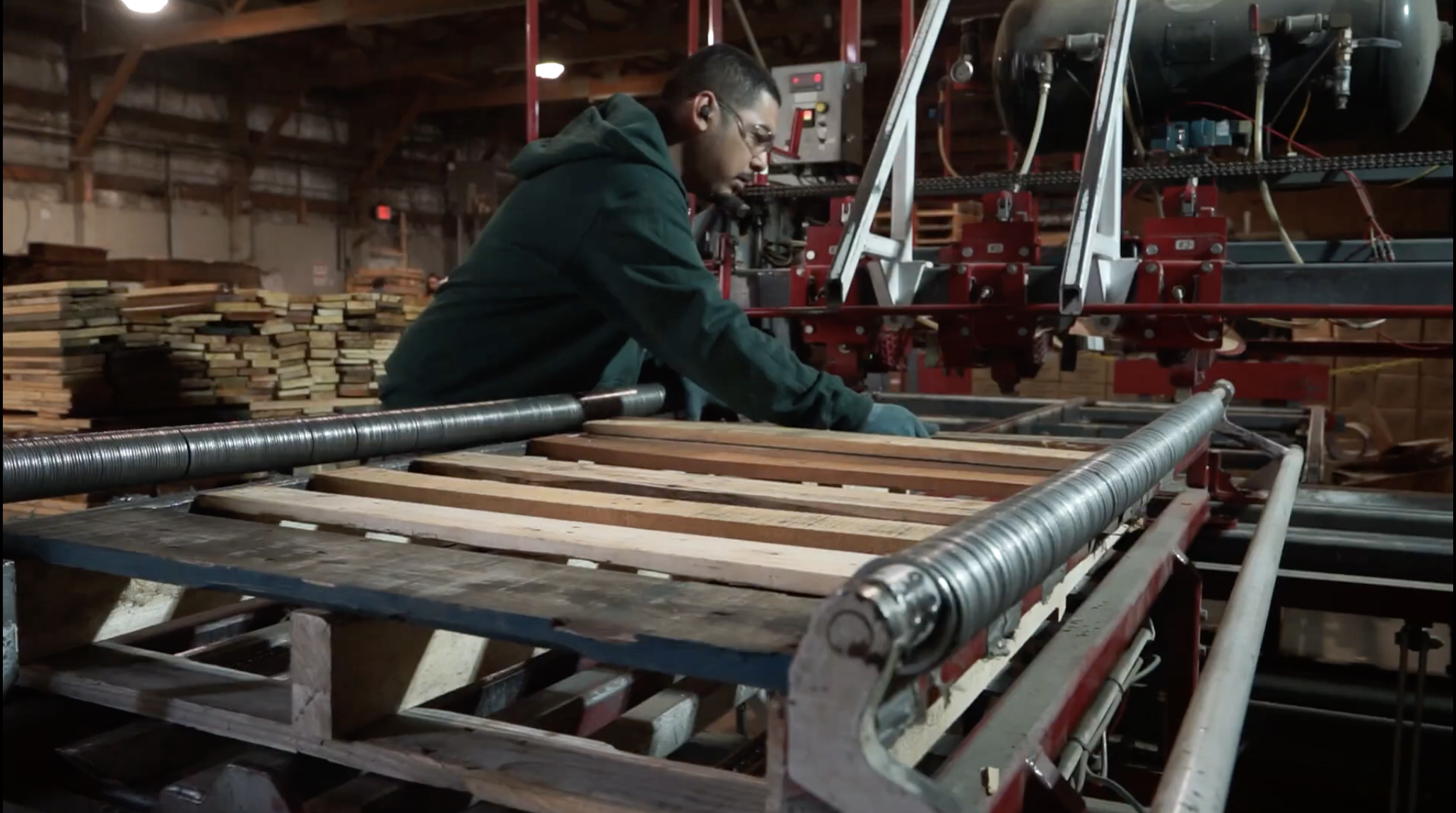 inspecting custom-built pallet